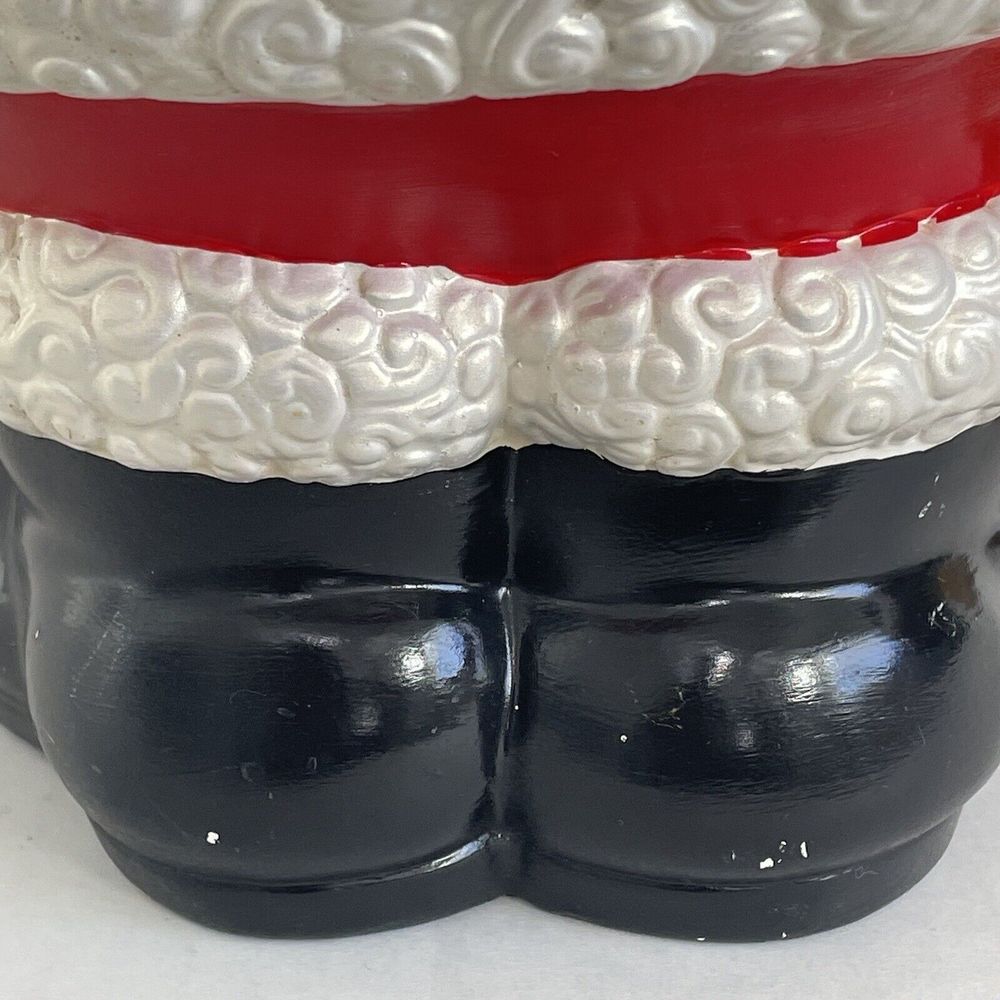 Vintage 13” Santa Claus Saint Nick Ceramic Mold Santa Winking Holding A Lantern - Picture 7 of 14